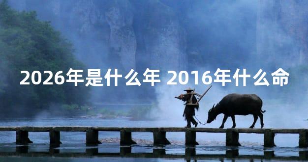 2026年是什么年 2016年什么命